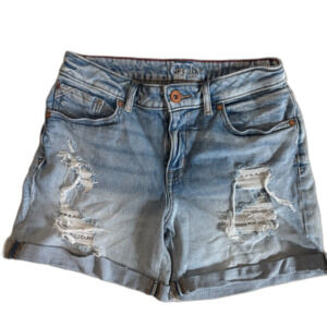 Womens Jean Shorts 6 Ripped Summer Cowgirl Casual Barn Ranch Western